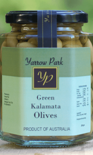 Green Kalamata Table Olives By Yarrow Park